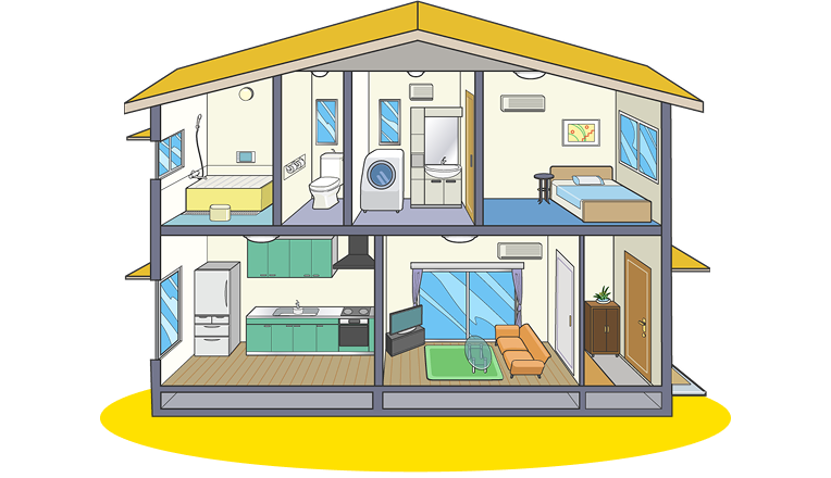 イラスト：家の間取りのイメージ
